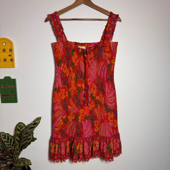 FARM Rio Colorful Floral Ruffle Mini Dress - Picture 2 of 12